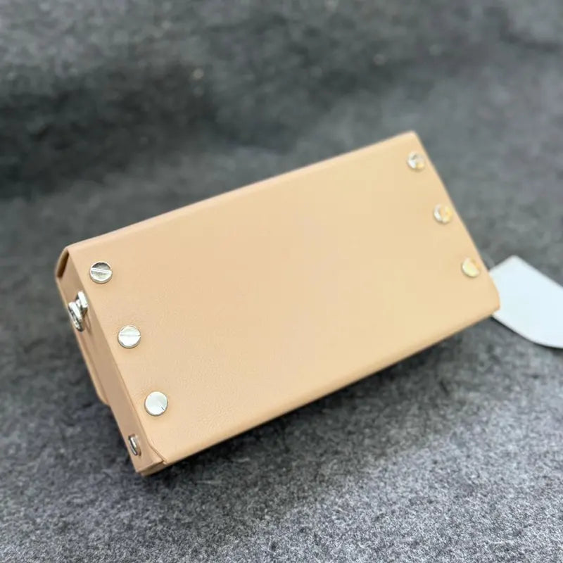 New Imported Luxury Fashion Cream Leather Ladies Bag