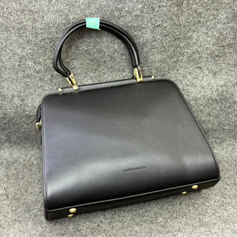 New Imported Black Pattern Leather Ladies Bag