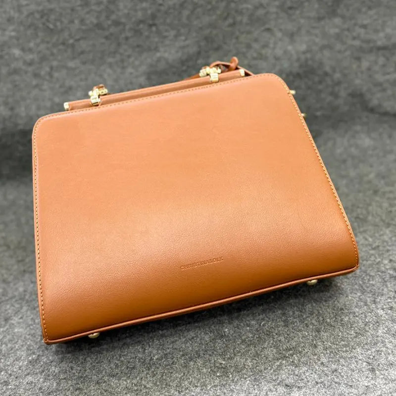 New Imported Brown Pattern Leather Ladies Bag