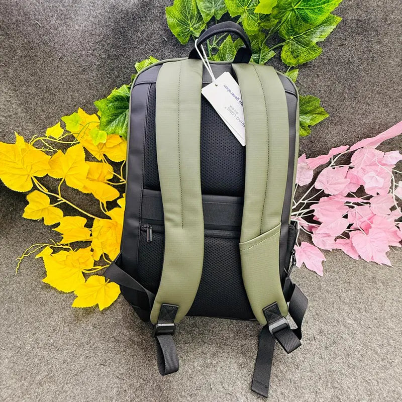 SHAOLONG Urban Edge Backpack ā Two-Tone Green & Black | Sleek, Durable & Functional