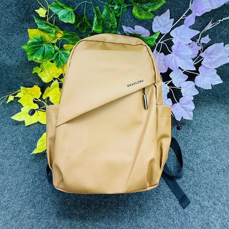 SHAOLONG Tan Minimalist Backpack ā Sleek & Versatile for Daily Use