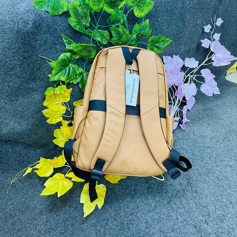 SHAOLONG Tan Minimalist Backpack ā Sleek & Versatile for Daily Use