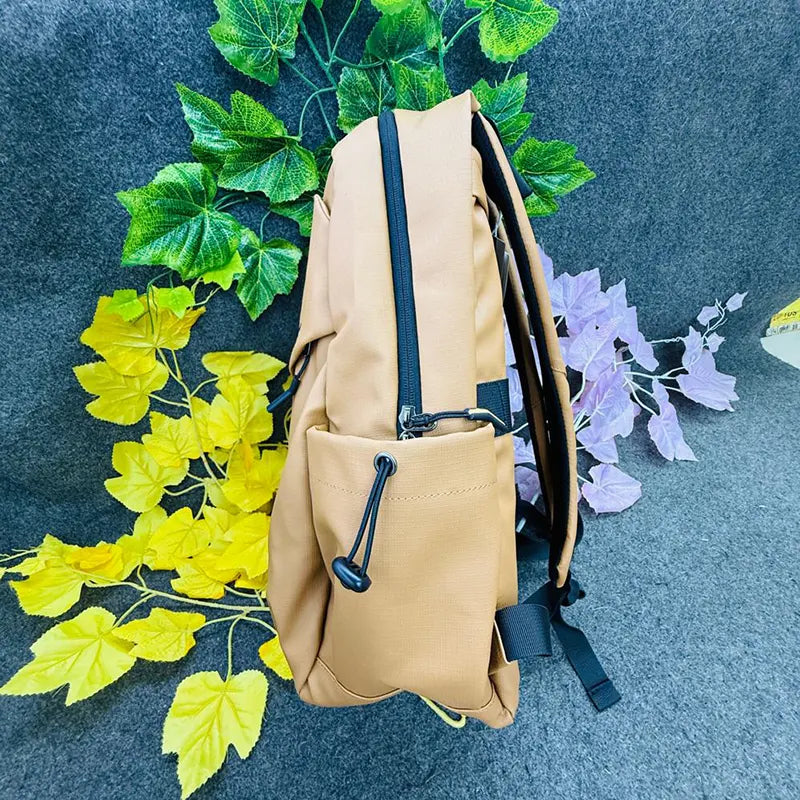 SHAOLONG Tan Minimalist Backpack ā Sleek & Versatile for Daily Use