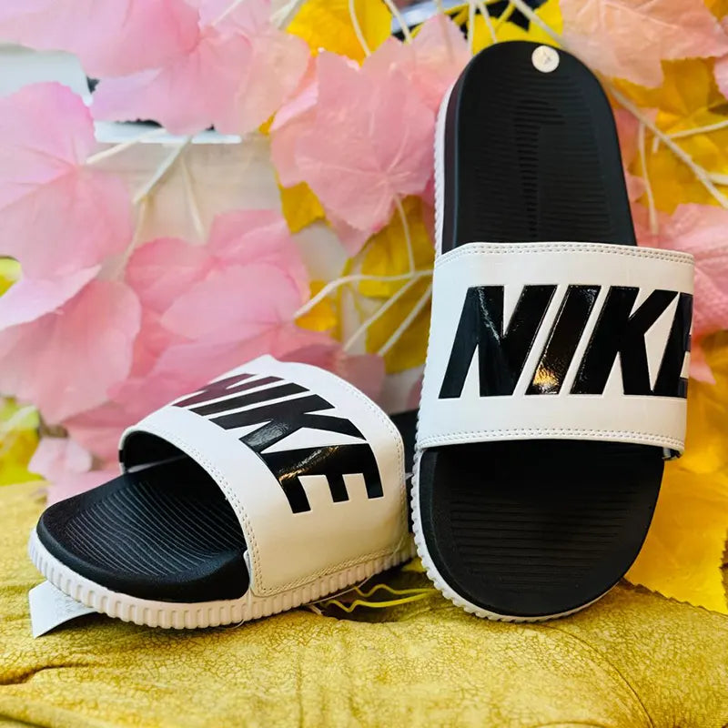 Nike Black & White Bold Logo Slide Sandals For Men