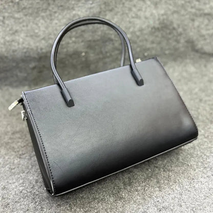 Imported New Elegant Monogram Embroidered Tote Bag with Leather Accents