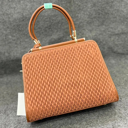 New Imported Brown Pattern Leather Ladies Bag