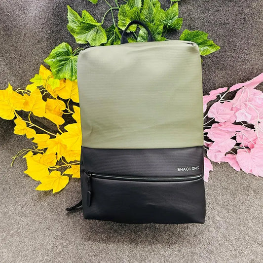 SHAOLONG Urban Edge Backpack – Two-Tone Green & Black | Sleek, Durable & Functional